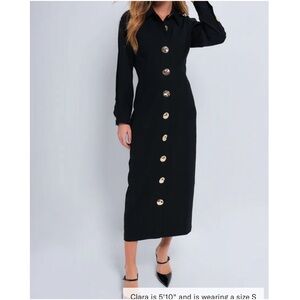 Tuckernuck Black Button-Down Dress